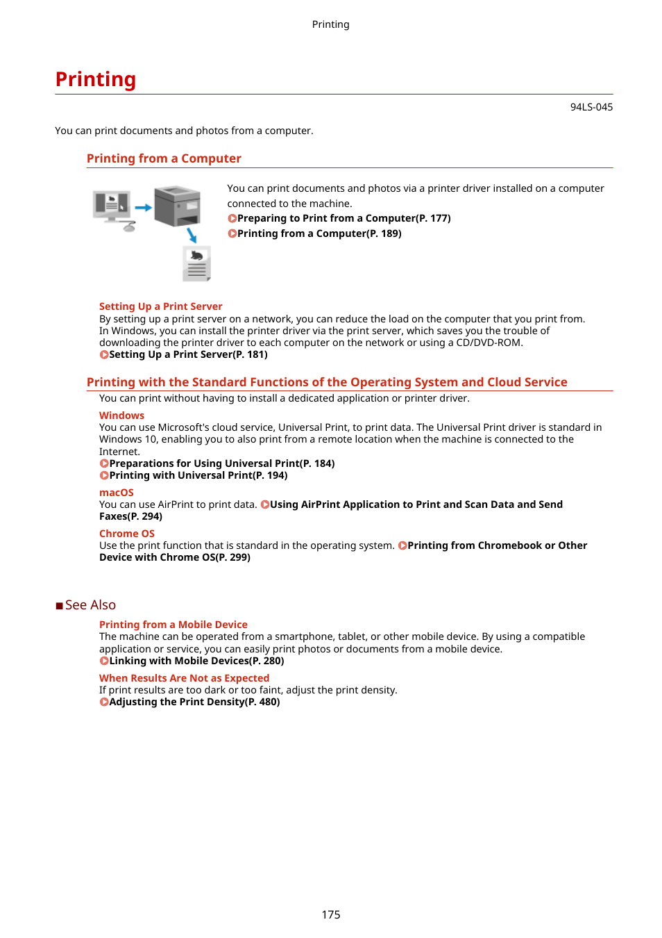 Printing | Canon imageCLASS MF275dw Wireless All-In-One Monochrome Laser Printer User Manual | Page 184 / 633