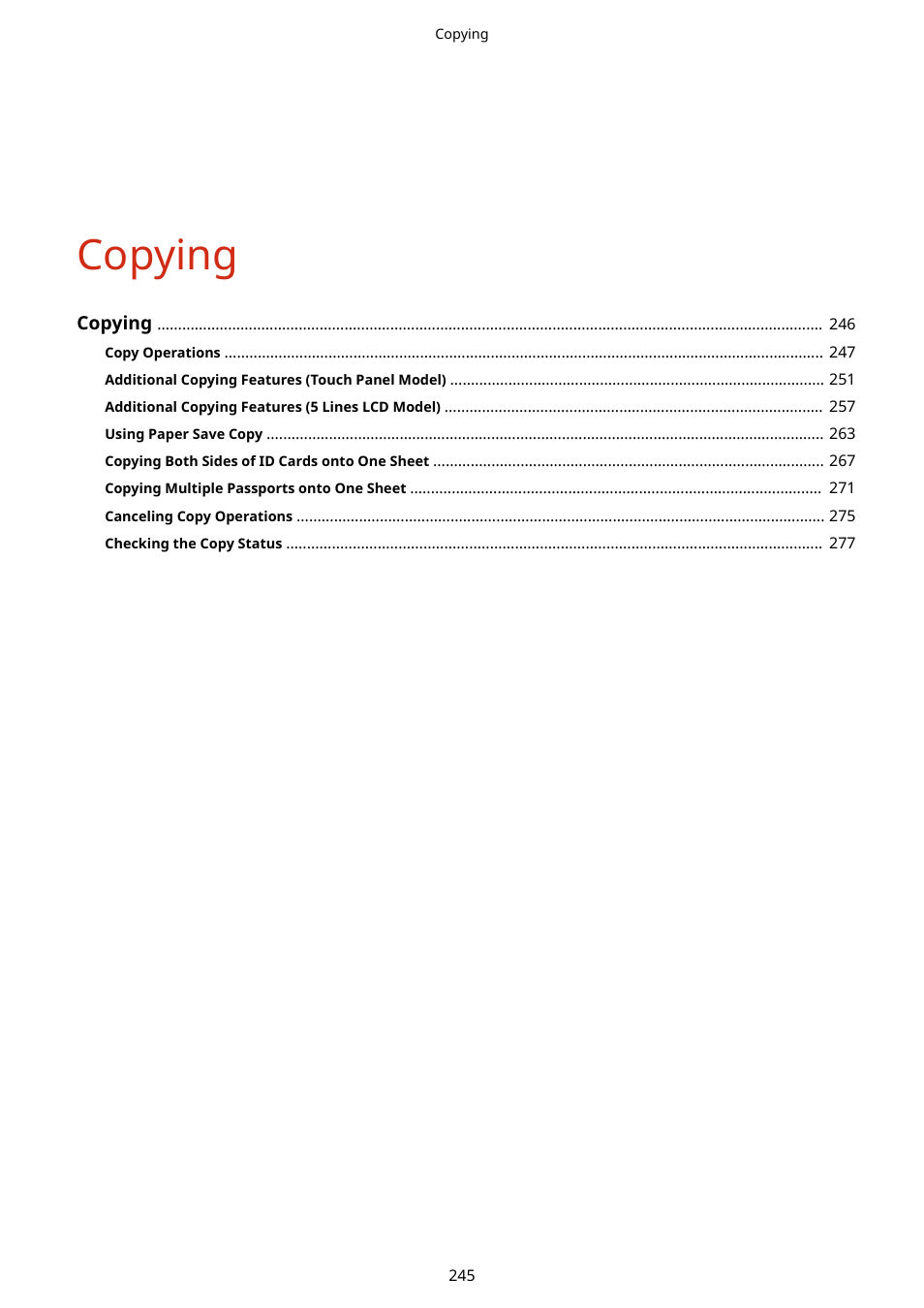 Copying | Canon imageCLASS MF275dw Wireless All-In-One Monochrome Laser Printer User Manual | Page 254 / 633