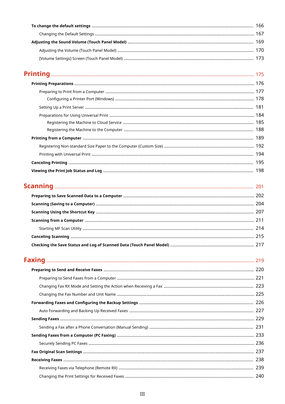 Printing, Scanning, Faxing | Canon imageCLASS MF275dw Wireless All-In-One Monochrome Laser Printer User Manual | Page 4 / 633