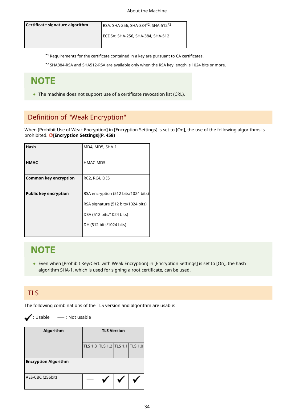 Definition of "weak encryption | Canon imageCLASS MF275dw Wireless All-In-One Monochrome Laser Printer User Manual | Page 43 / 633