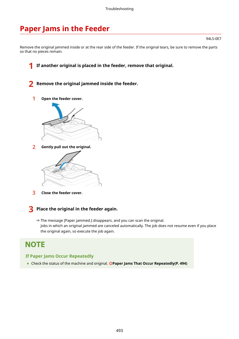 Paper jams in the feeder | Canon imageCLASS MF275dw Wireless All-In-One Monochrome Laser Printer User Manual | Page 502 / 633