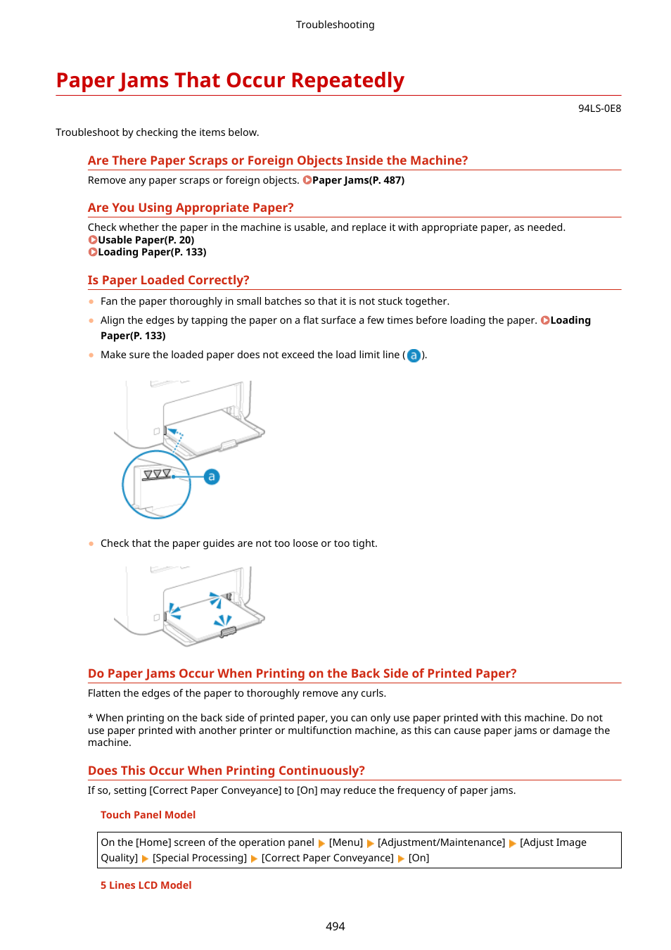Paper jams that occur repeatedly | Canon imageCLASS MF275dw Wireless All-In-One Monochrome Laser Printer User Manual | Page 503 / 633