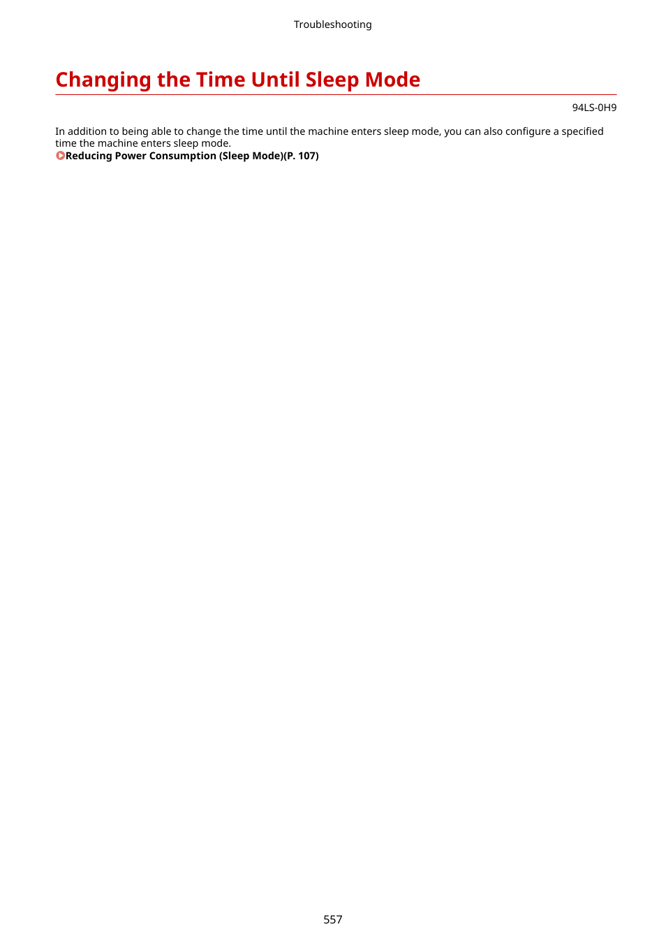 Changing the time until sleep mode, Changing the time until sleep mode(p. 557) | Canon imageCLASS MF275dw Wireless All-In-One Monochrome Laser Printer User Manual | Page 566 / 633