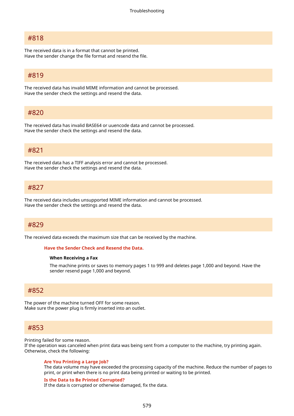 852(p. 579) #853(p. 579) | Canon imageCLASS MF275dw Wireless All-In-One Monochrome Laser Printer User Manual | Page 588 / 633