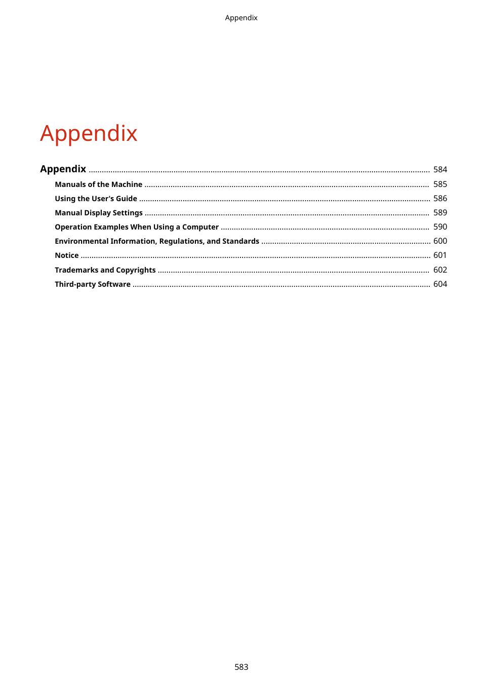 Appendix | Canon imageCLASS MF275dw Wireless All-In-One Monochrome Laser Printer User Manual | Page 592 / 633