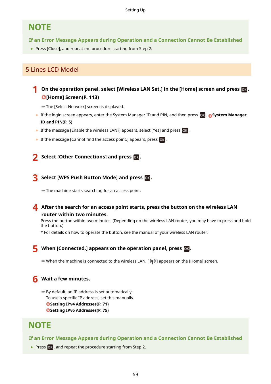 5 lines lcd model(p. 59) | Canon imageCLASS MF275dw Wireless All-In-One Monochrome Laser Printer User Manual | Page 68 / 633