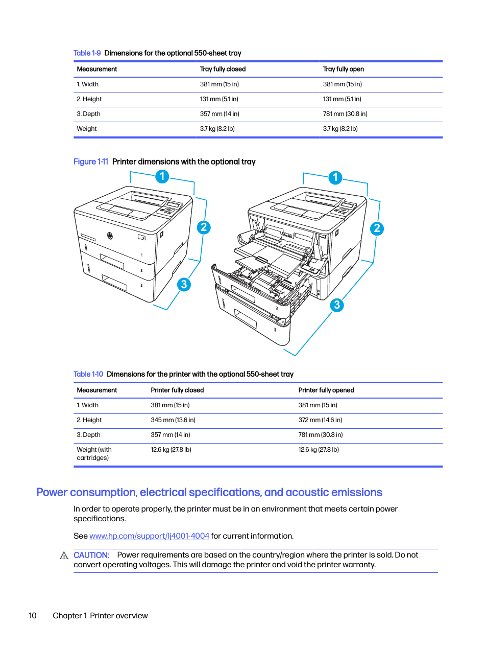 HP LaserJet Pro 4001dw Monochrome Wireless Printer User Manual | Page 19 / 158