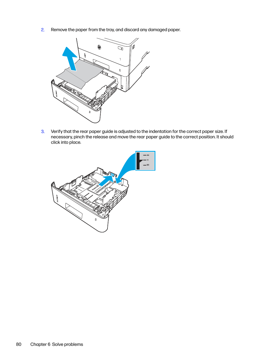 80 chapter 6 solve problems | HP LaserJet Pro 4001dw Monochrome Wireless Printer User Manual | Page 89 / 158