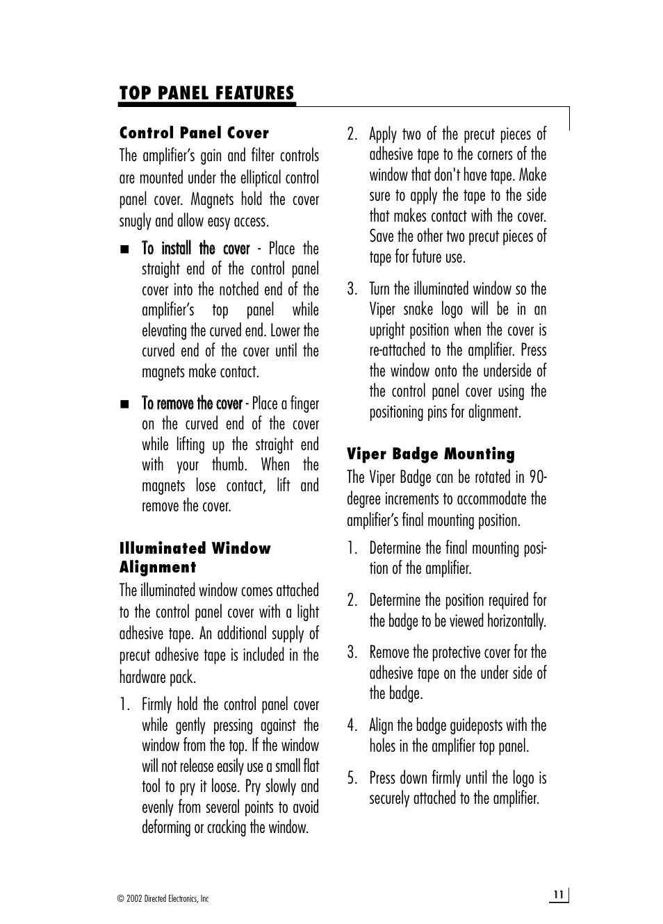 Directed Electronics 550.6 User Manual | Page 11 / 16