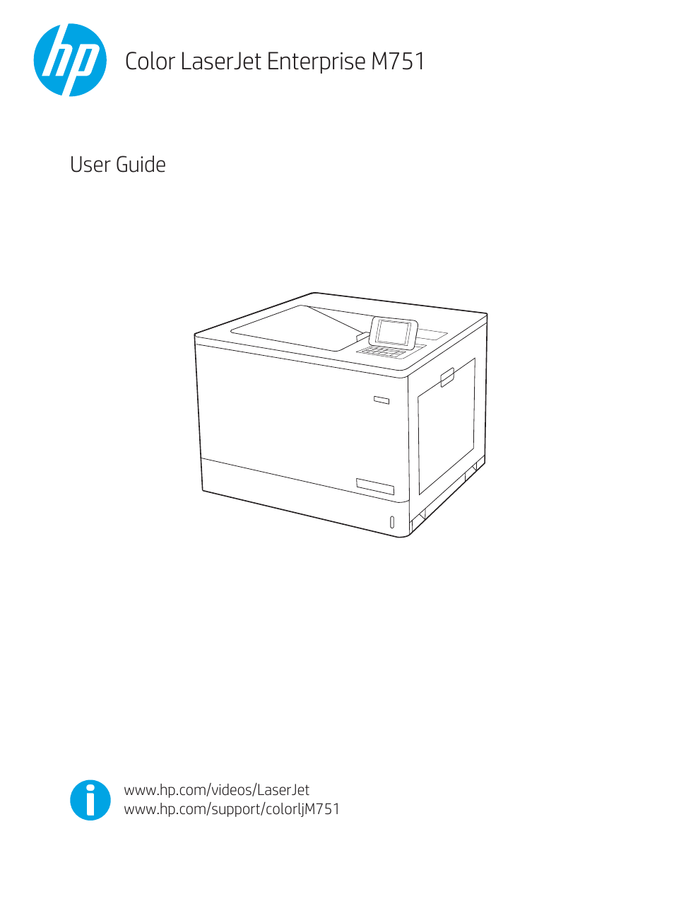 HP Color LaserJet Enterprise M751n Laser Printer User Manual | 190 pages