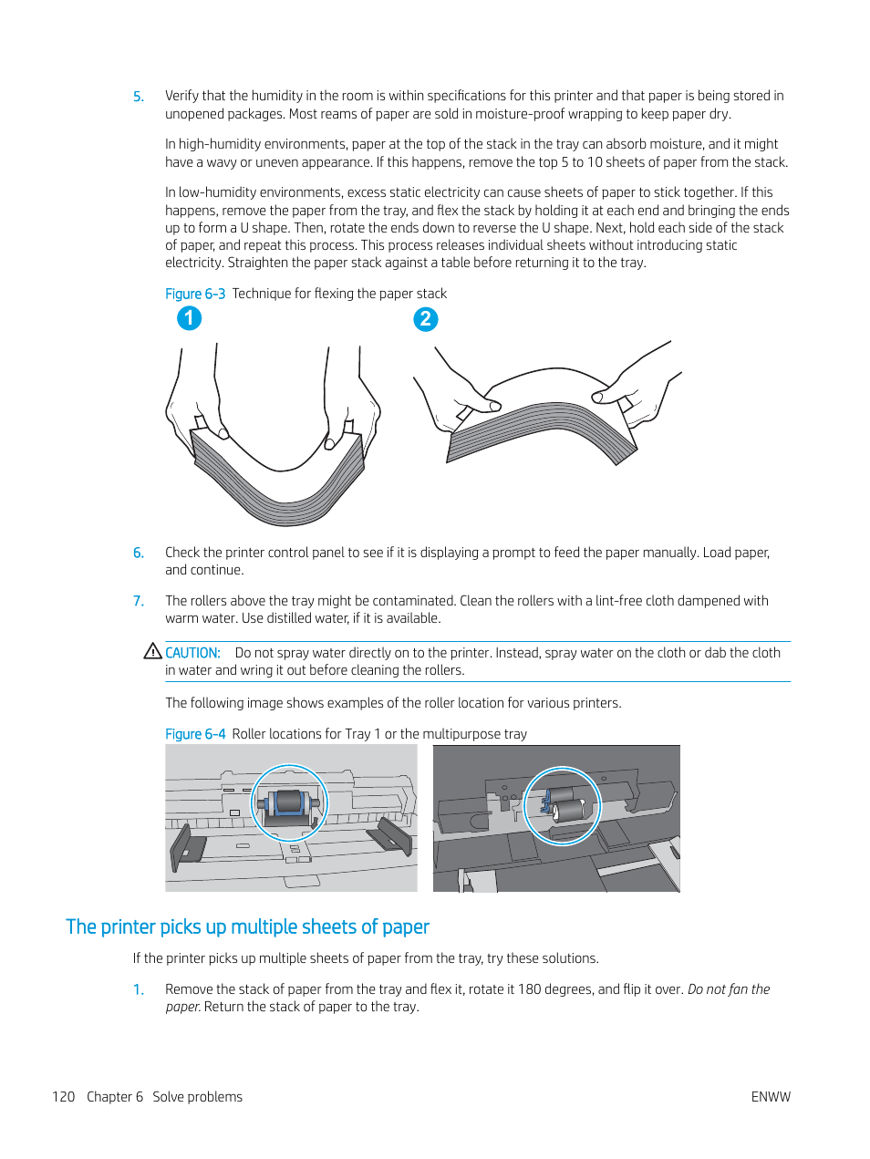 The printer picks up multiple sheets of paper | HP Color LaserJet Enterprise M751n Laser Printer User Manual | Page 130 / 190