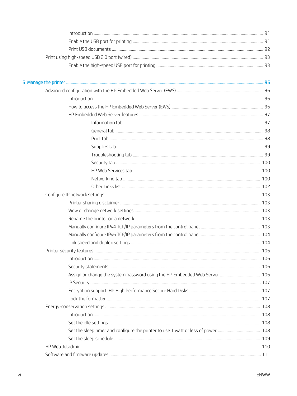 HP Color LaserJet Enterprise M751n Laser Printer User Manual | Page 8 / 190