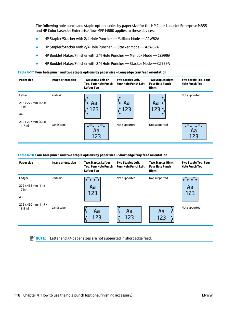 Aa 123 | HP LaserJet Enterprise M806x+ Black and White Laser Printer User Manual | Page 126 / 162