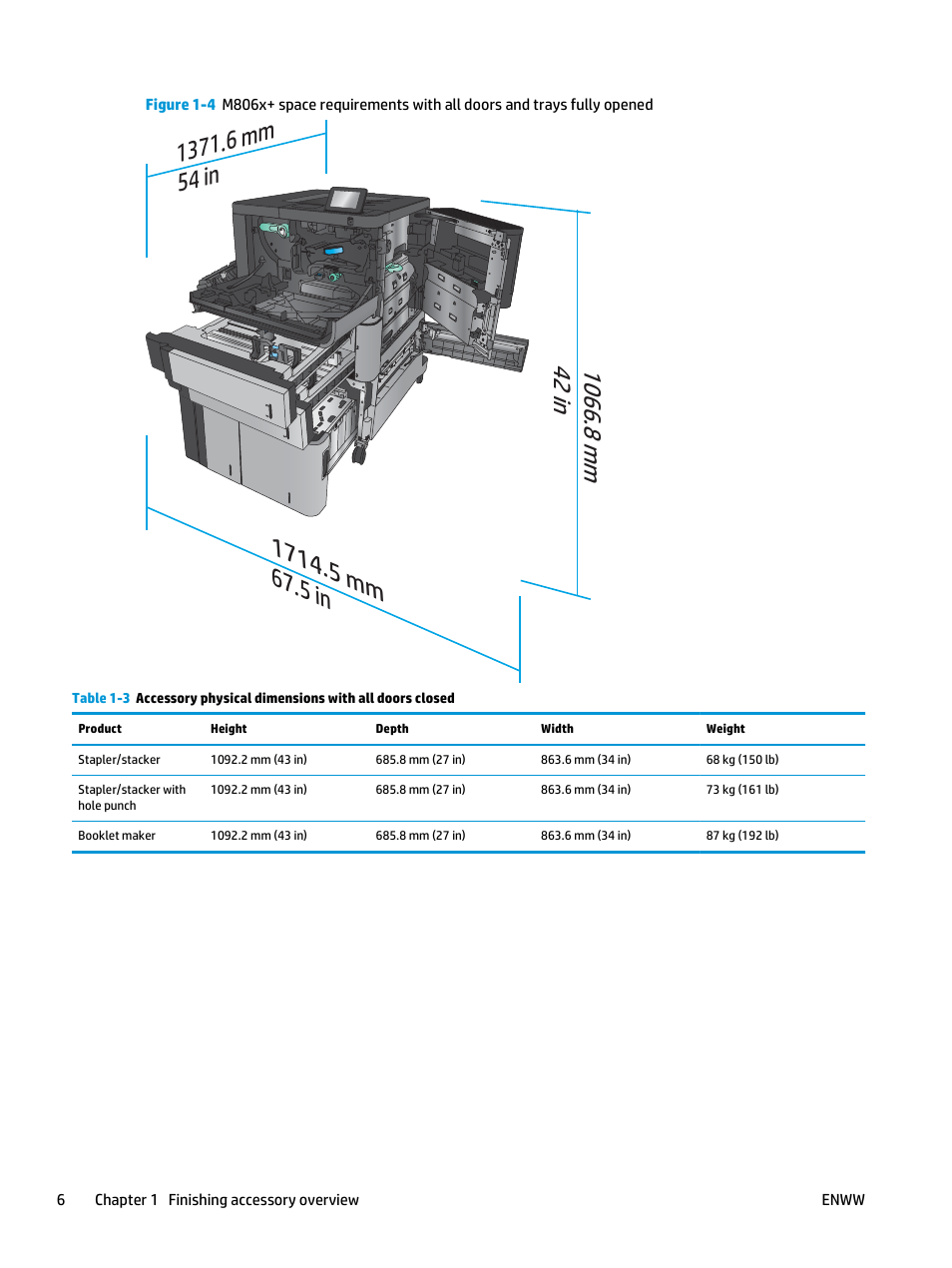 HP LaserJet Enterprise M806x+ Black and White Laser Printer User Manual | Page 14 / 162