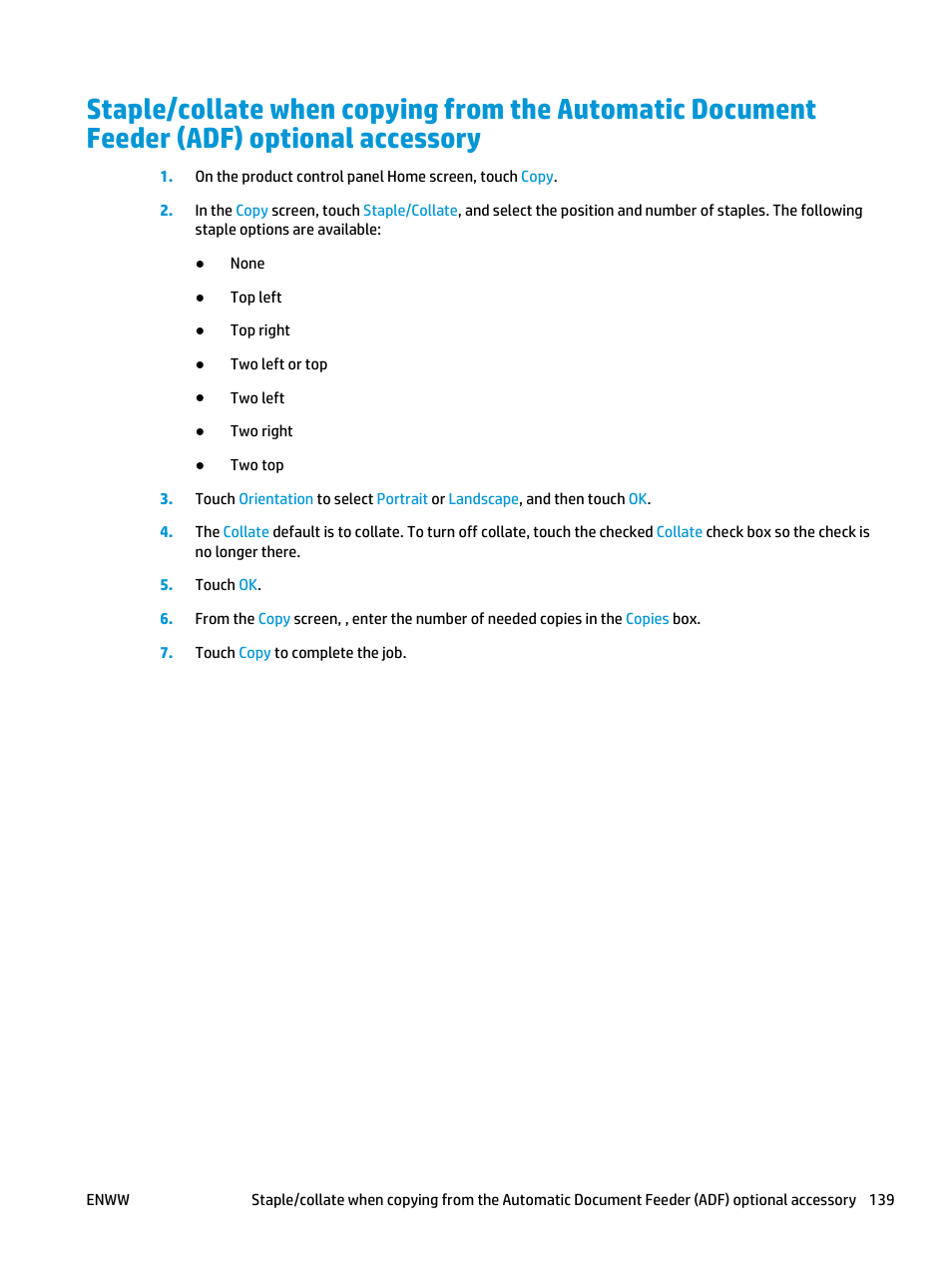 HP LaserJet Enterprise M806x+ Black and White Laser Printer User Manual | Page 147 / 162