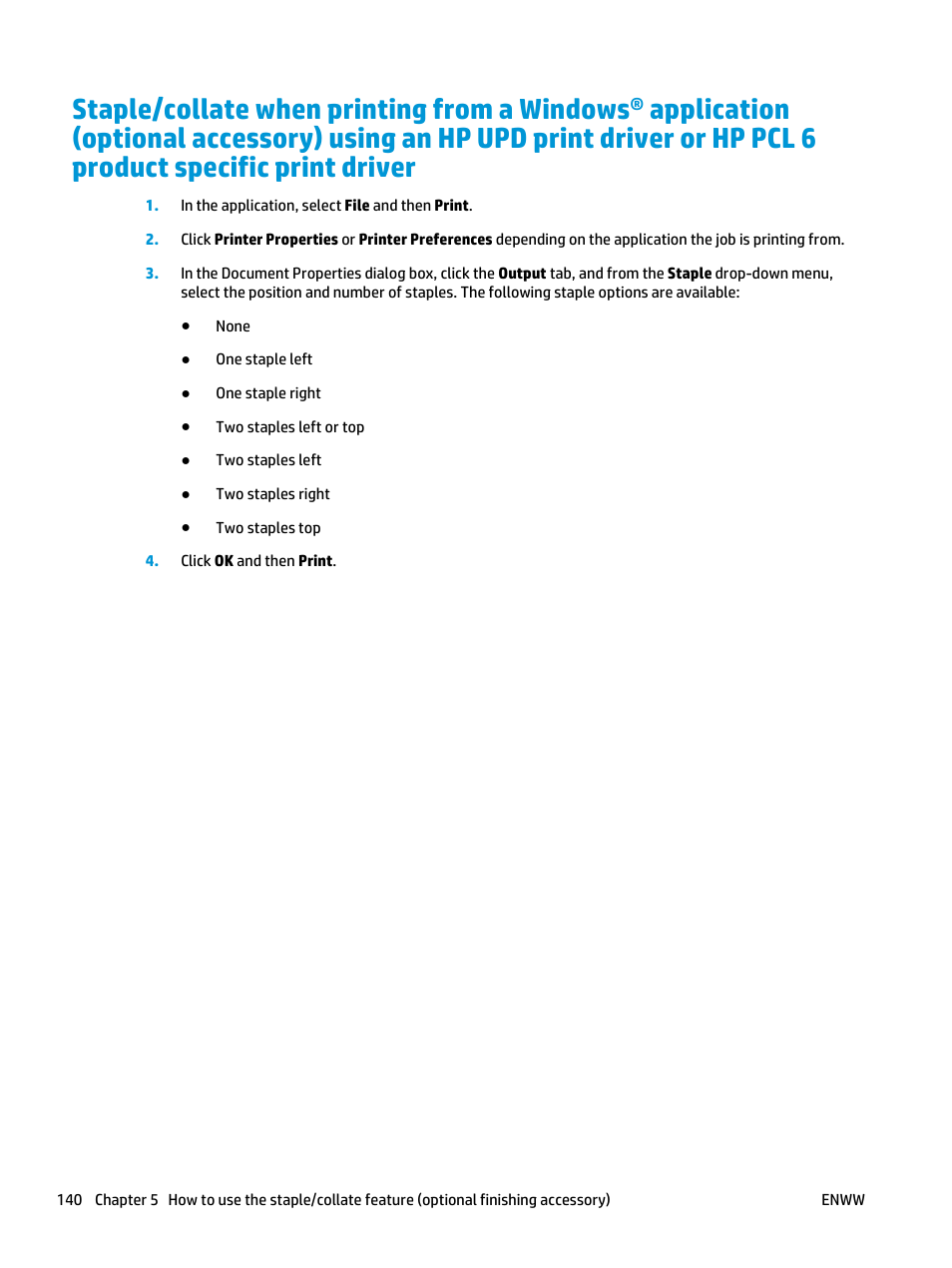 Driver or hp pcl 6 product specific print driver | HP LaserJet Enterprise M806x+ Black and White Laser Printer User Manual | Page 148 / 162