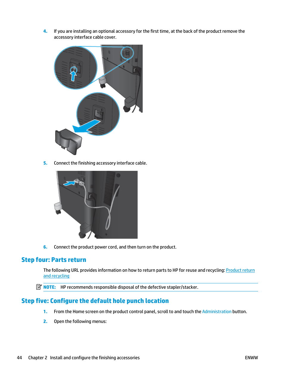 Step four: parts return | HP LaserJet Enterprise M806x+ Black and White Laser Printer User Manual | Page 52 / 162