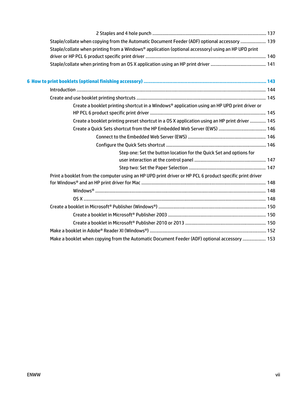 HP LaserJet Enterprise M806x+ Black and White Laser Printer User Manual | Page 7 / 162