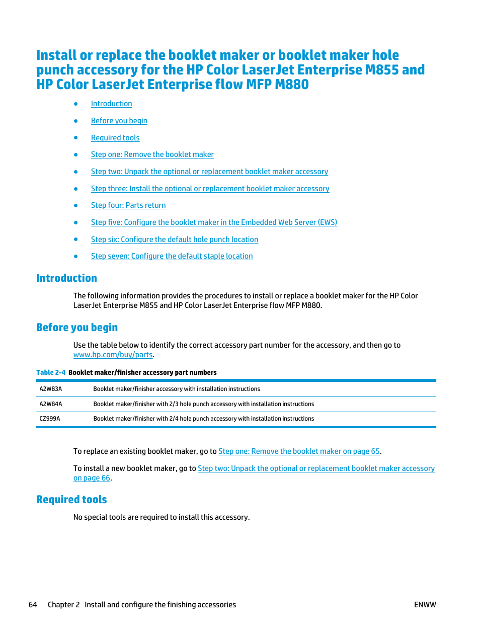 Introduction, Before you begin, Required tools | Introduction before you begin required tools | HP LaserJet Enterprise M806x+ Black and White Laser Printer User Manual | Page 72 / 162