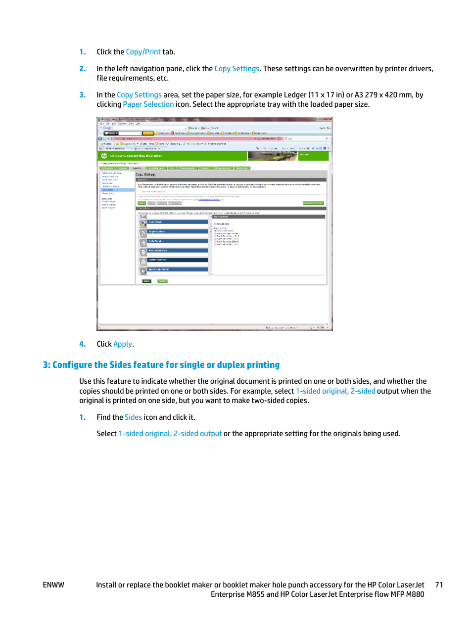 HP LaserJet Enterprise M806x+ Black and White Laser Printer User Manual | Page 79 / 162