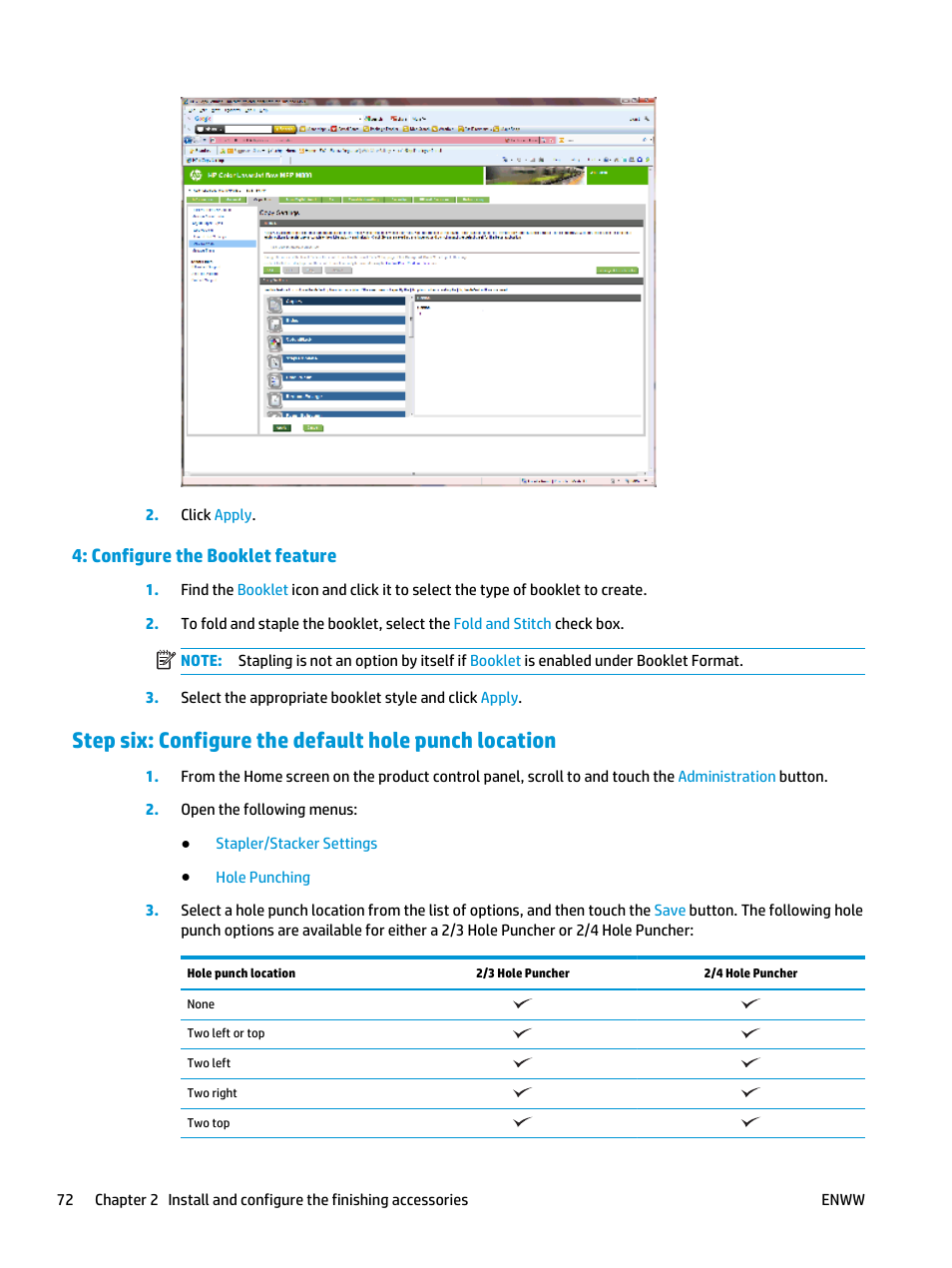 Configure the booklet feature | HP LaserJet Enterprise M806x+ Black and White Laser Printer User Manual | Page 80 / 162