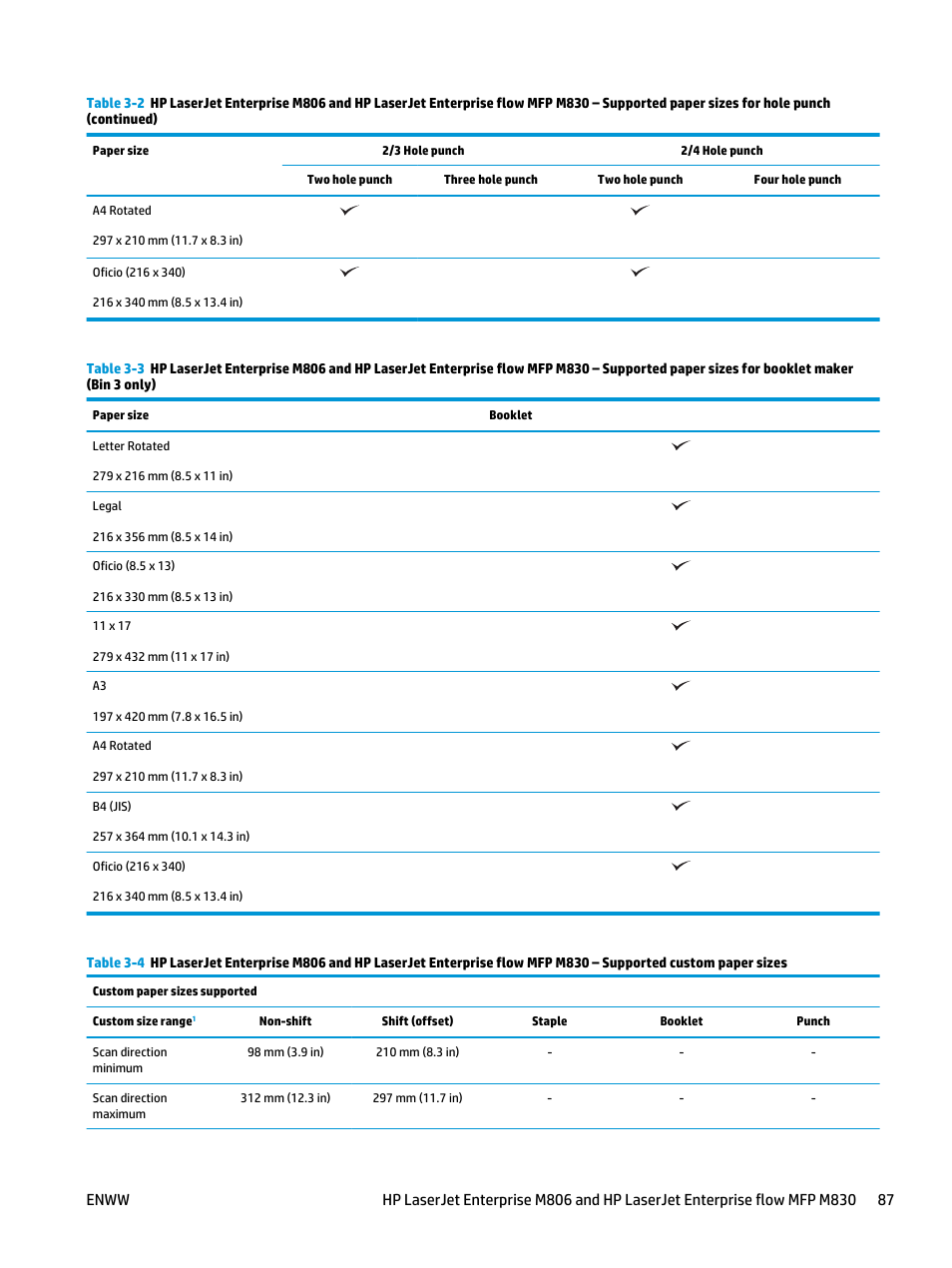 HP LaserJet Enterprise M806x+ Black and White Laser Printer User Manual | Page 95 / 162