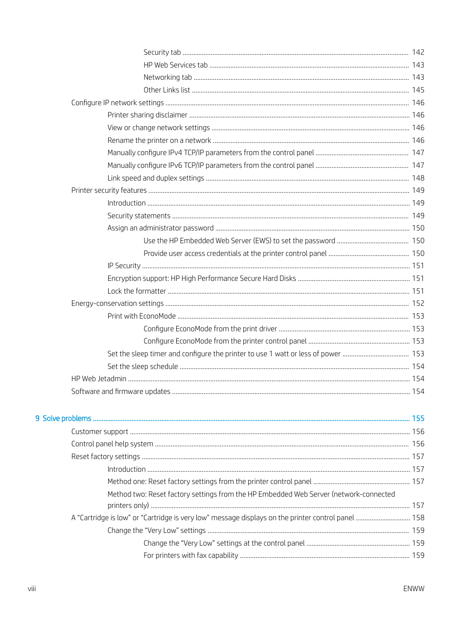 HP MFP M528f Monochrome Laser Printer User Manual | Page 10 / 248