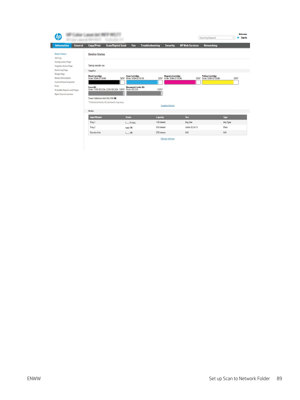 HP MFP M528f Monochrome Laser Printer User Manual | Page 103 / 248