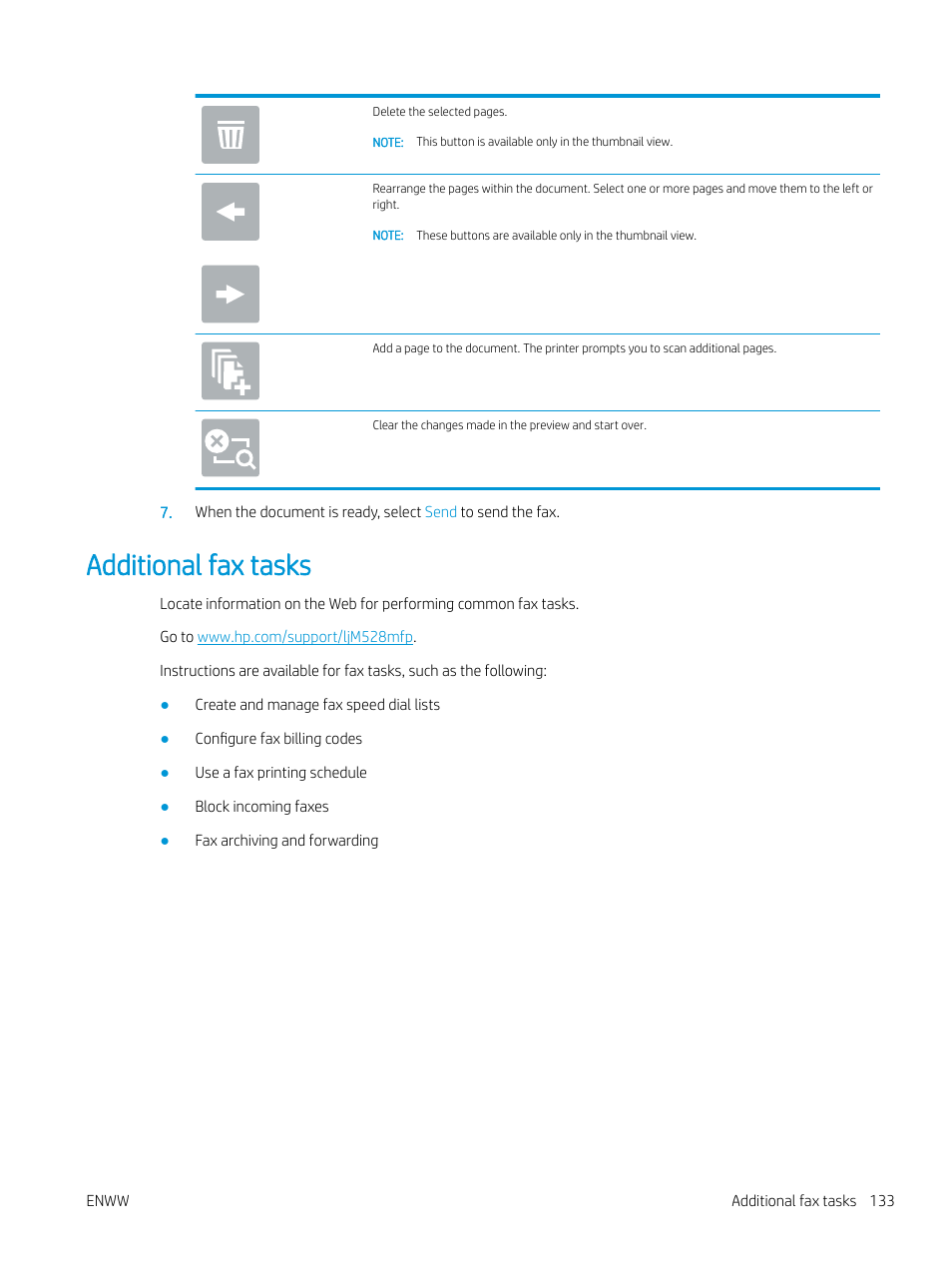 Additional fax tasks | HP MFP M528f Monochrome Laser Printer User Manual | Page 147 / 248