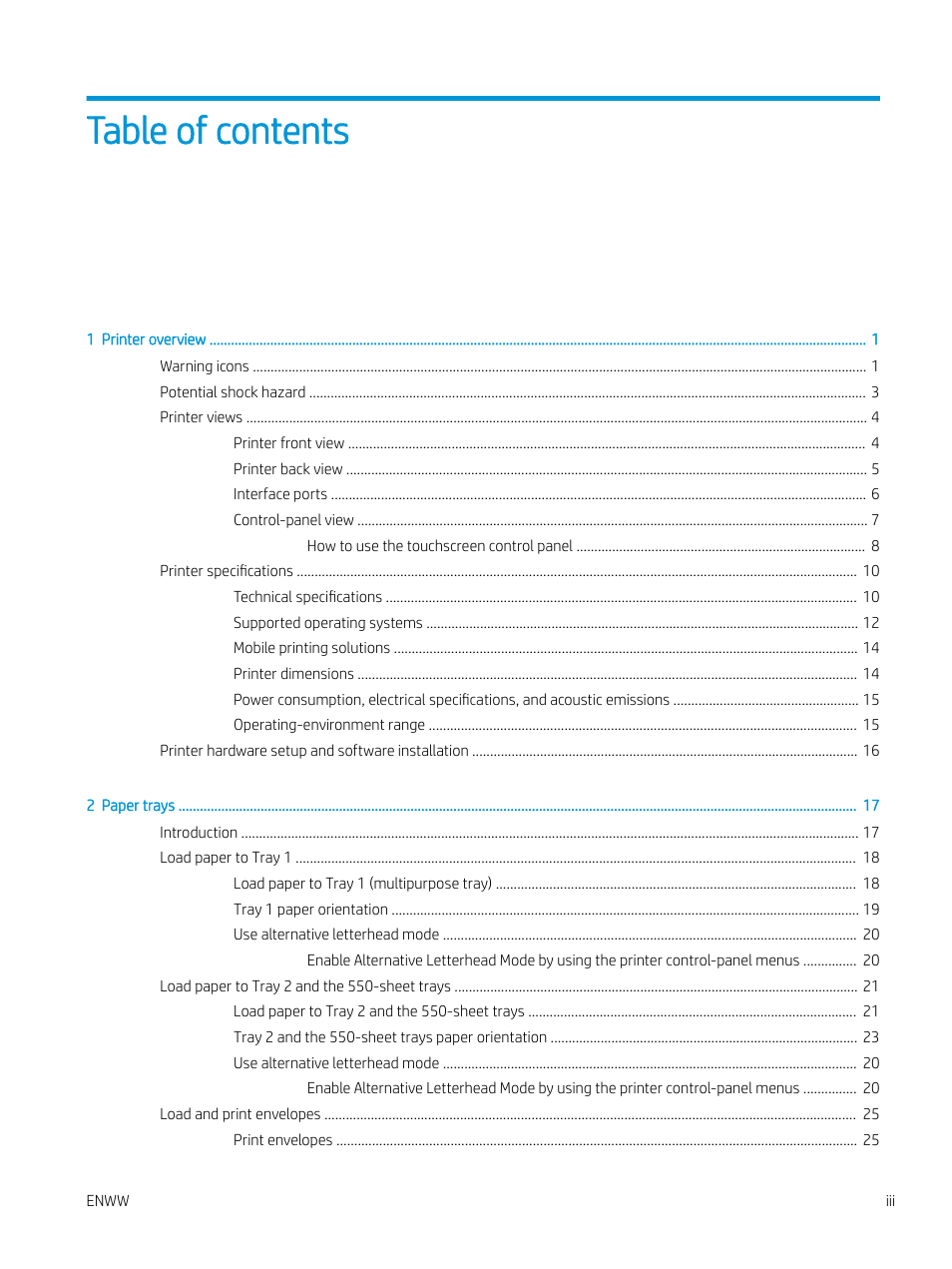 HP MFP M528f Monochrome Laser Printer User Manual | Page 5 / 248