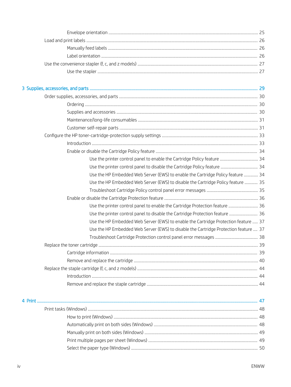 HP MFP M528f Monochrome Laser Printer User Manual | Page 6 / 248
