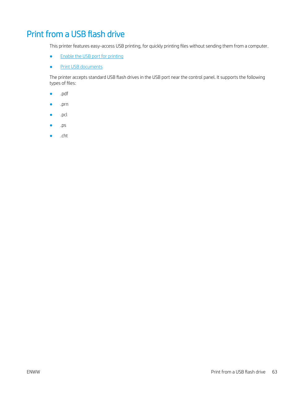 Print from a usb flash drive | HP MFP M528f Monochrome Laser Printer User Manual | Page 77 / 248