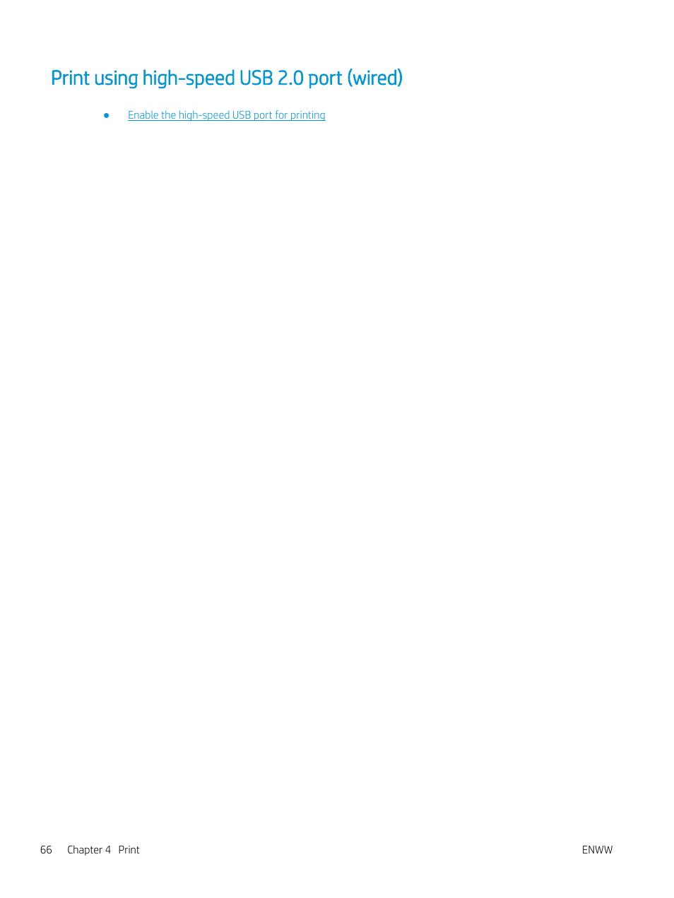 Print using high-speed usb 2.0 port (wired) | HP MFP M528f Monochrome Laser Printer User Manual | Page 80 / 248