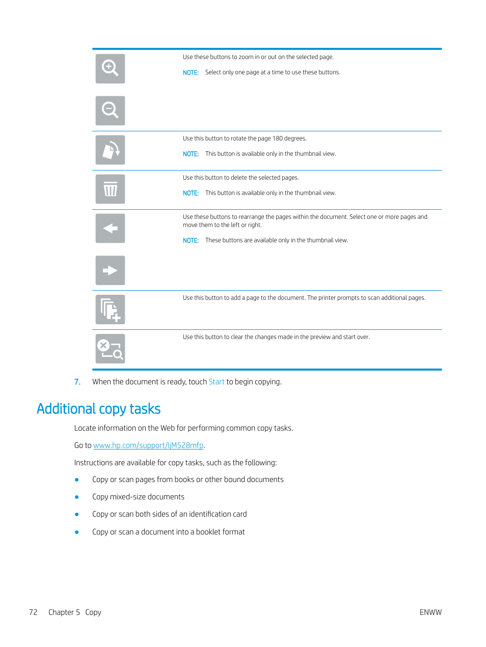 Additional copy tasks | HP MFP M528f Monochrome Laser Printer User Manual | Page 86 / 248