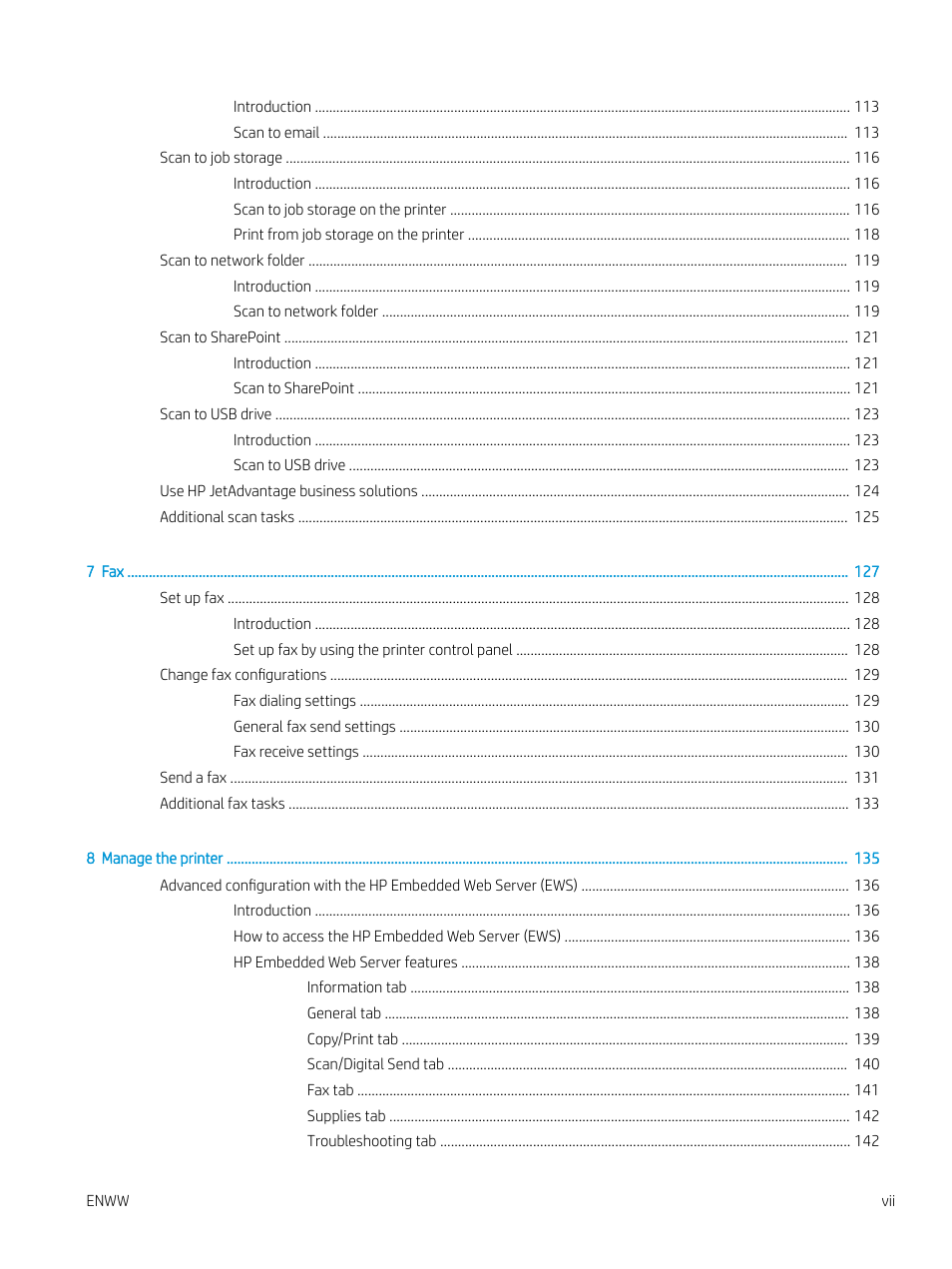 HP MFP M528f Monochrome Laser Printer User Manual | Page 9 / 248