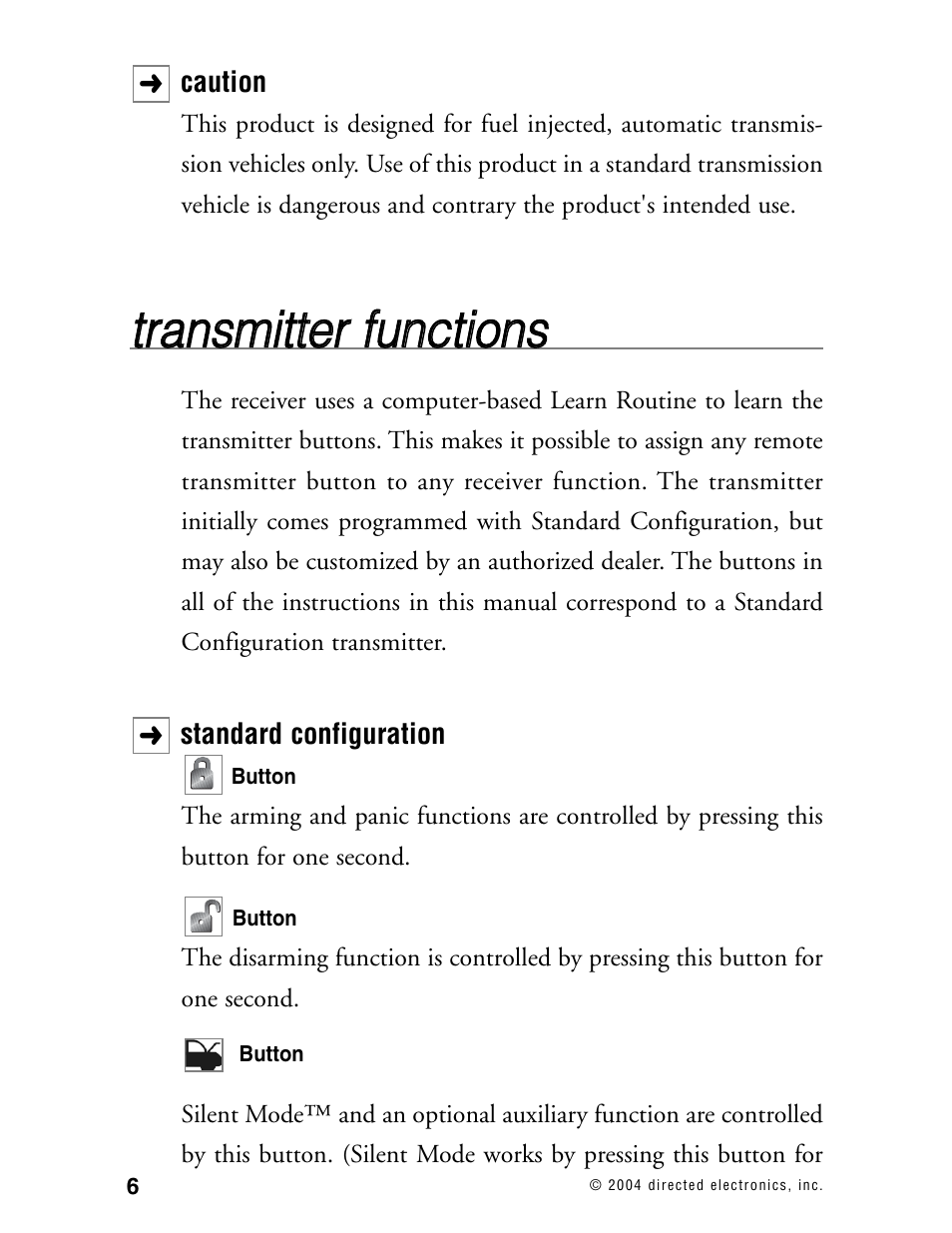 Directed Electronics 110XV User Manual | Page 10 / 44