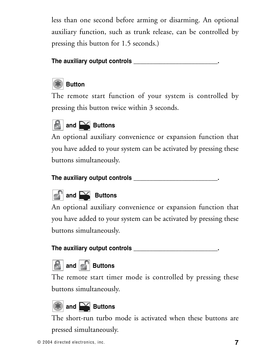 Directed Electronics 110XV User Manual | Page 11 / 44