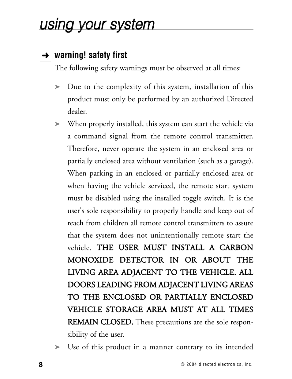 Uussiin ng g yyo ou urr ssyysstte em m | Directed Electronics 110XV User Manual | Page 12 / 44