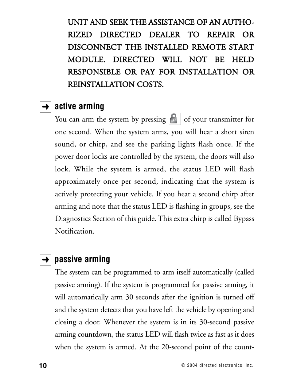 Directed Electronics 110XV User Manual | Page 14 / 44