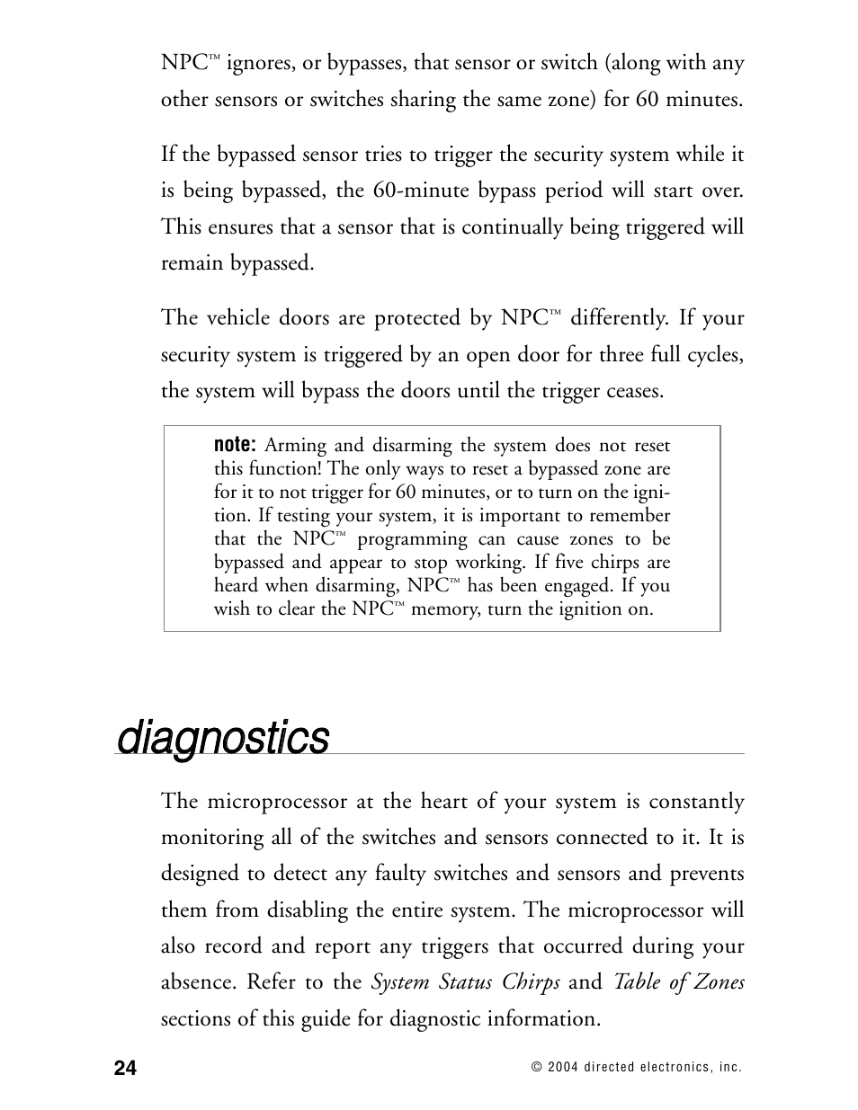 Ddiia ag gn no ossttiic css | Directed Electronics 110XV User Manual | Page 28 / 44