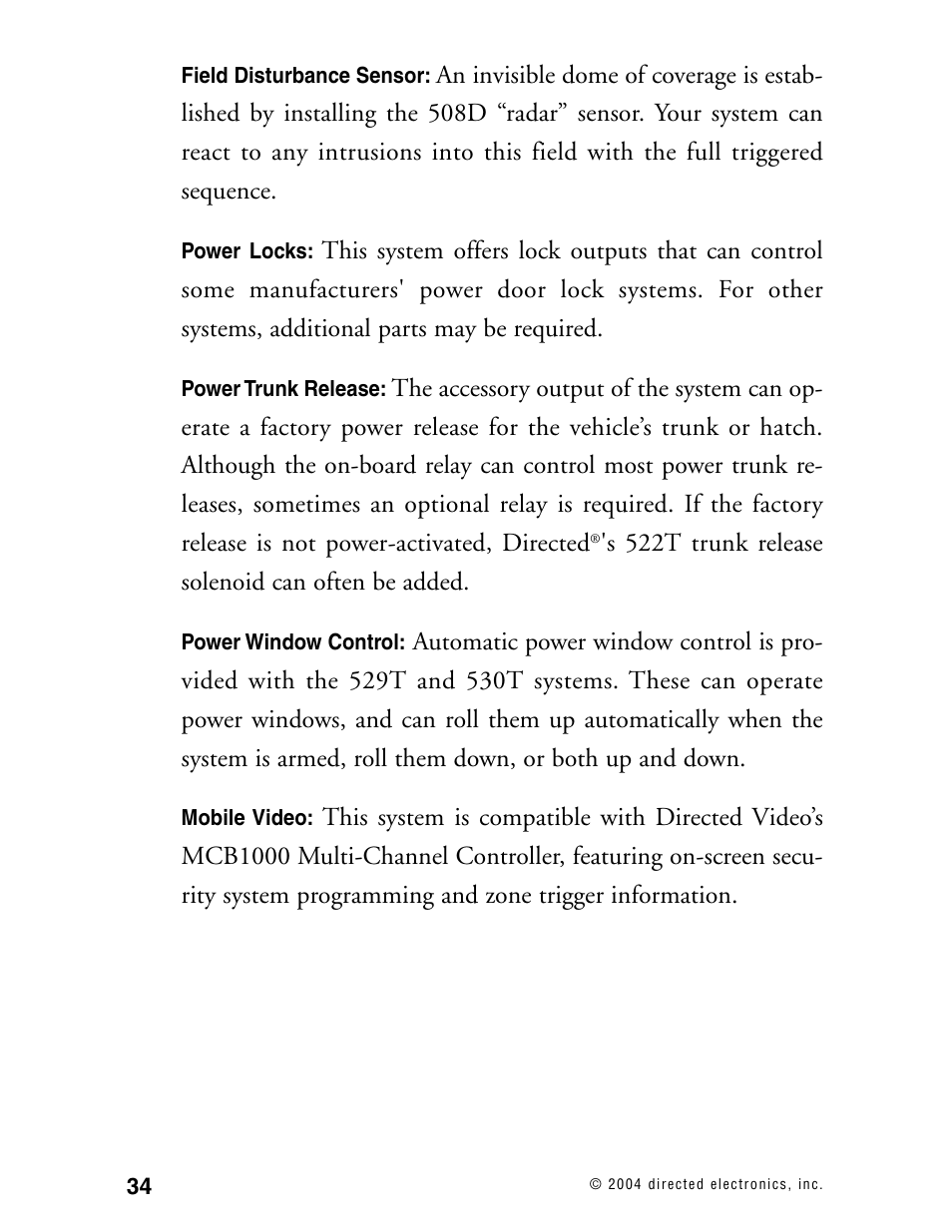 Directed Electronics 110XV User Manual | Page 38 / 44