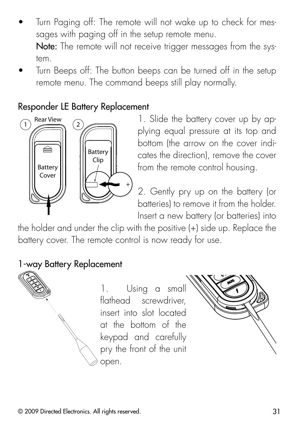 Directed Electronics VIPER 3203 User Manual | Page 34 / 41