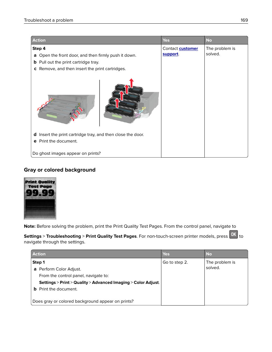 Gray or colored background | Lexmark MC3224dwe Multifunction Color Laser Printer User Manual | Page 169 / 221