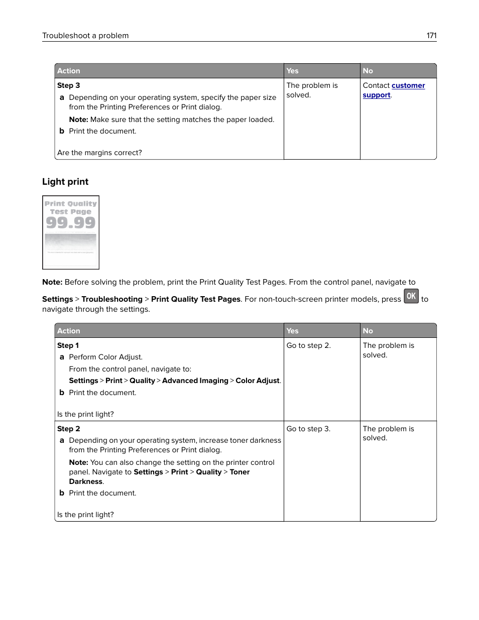 Light print | Lexmark MC3224dwe Multifunction Color Laser Printer User Manual | Page 171 / 221