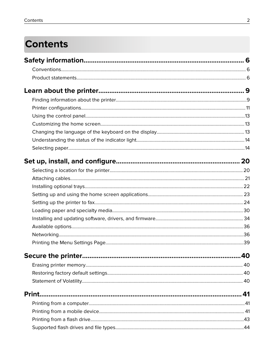 Lexmark MC3224dwe Multifunction Color Laser Printer User Manual | Page 2 / 221