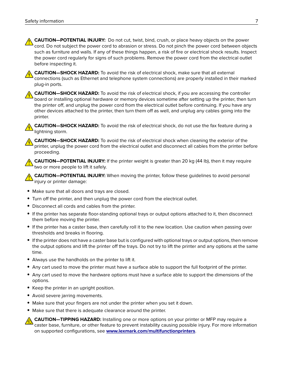 Lexmark MC3224dwe Multifunction Color Laser Printer User Manual | Page 7 / 221