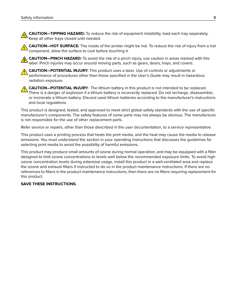 Lexmark MC3224dwe Multifunction Color Laser Printer User Manual | Page 8 / 221