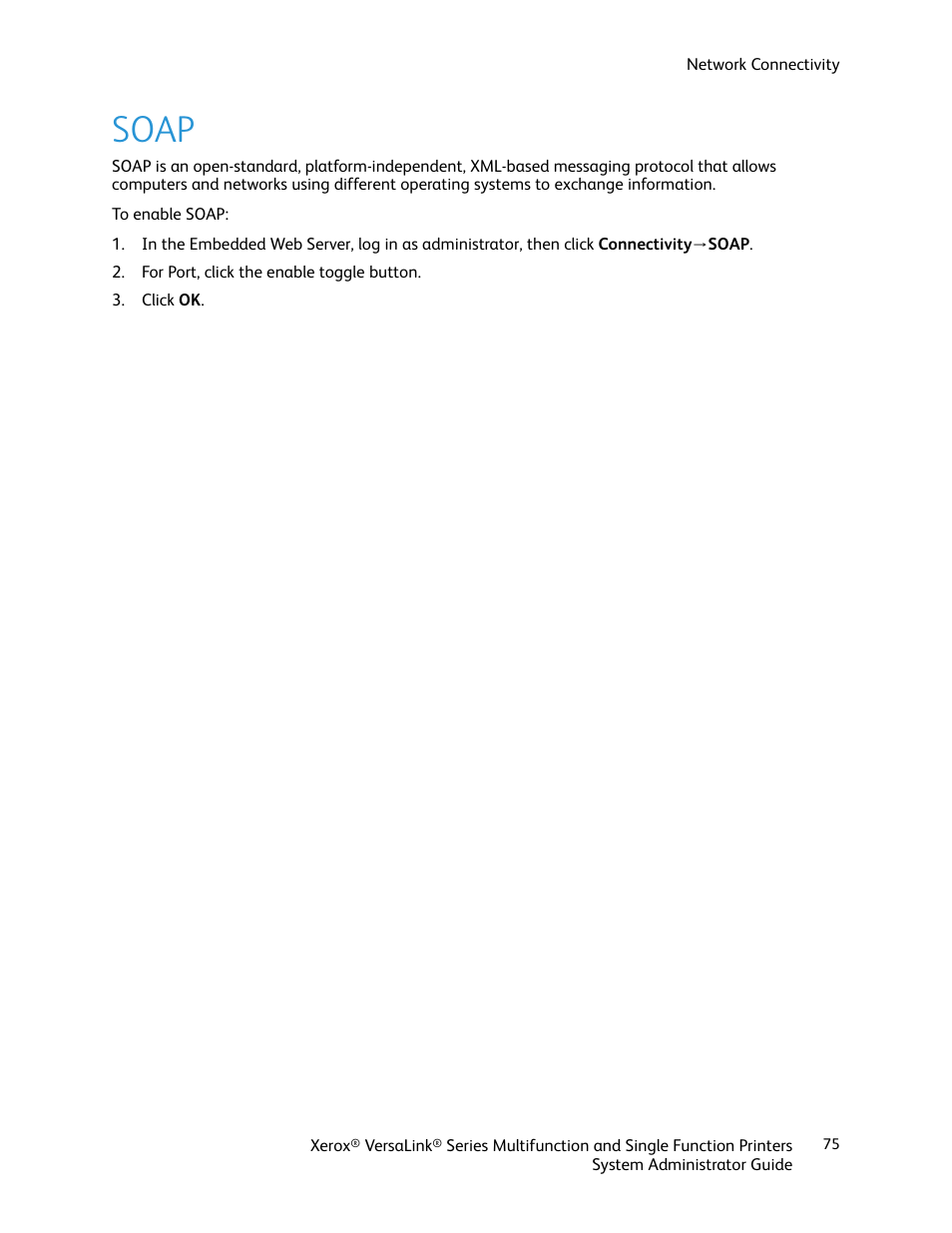Soap | Xerox VersaLink C500/DN Color Laser Printer User Manual | Page 75 / 204