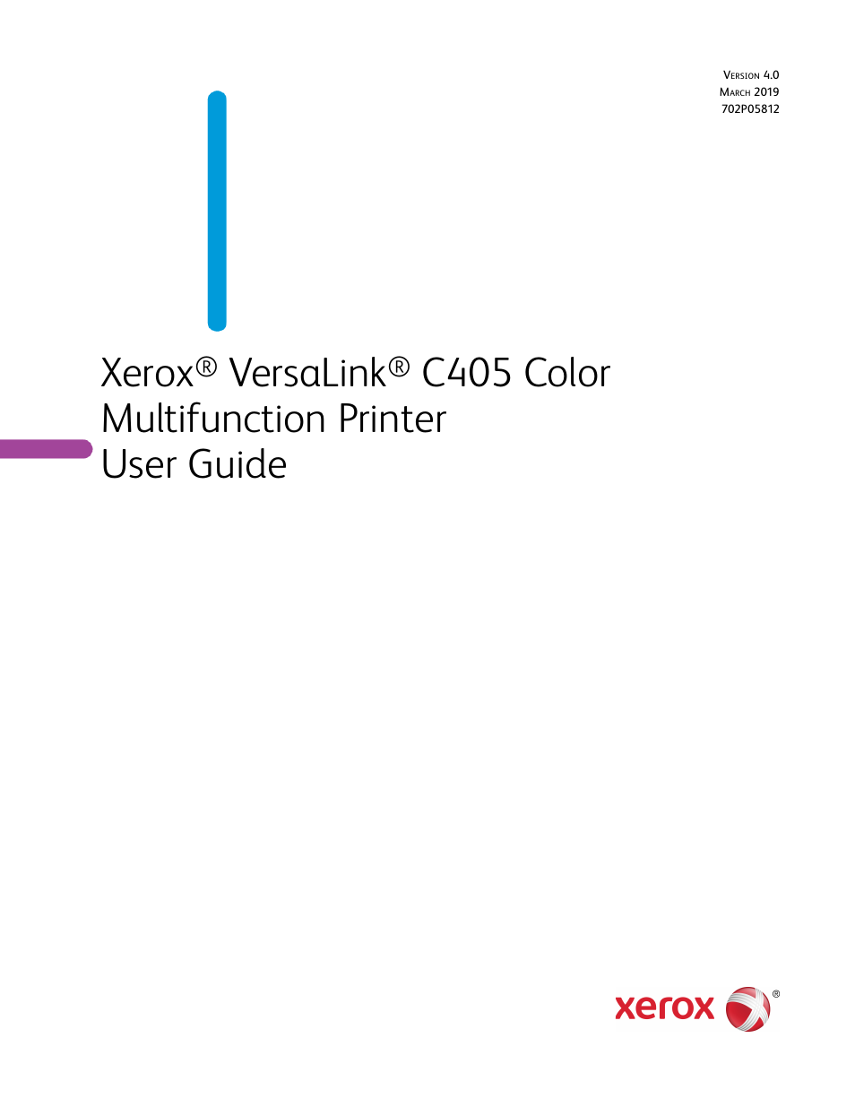 Xerox VersaLink C405/DN All-in-One Color Laser Printer User Manual | 271 pages