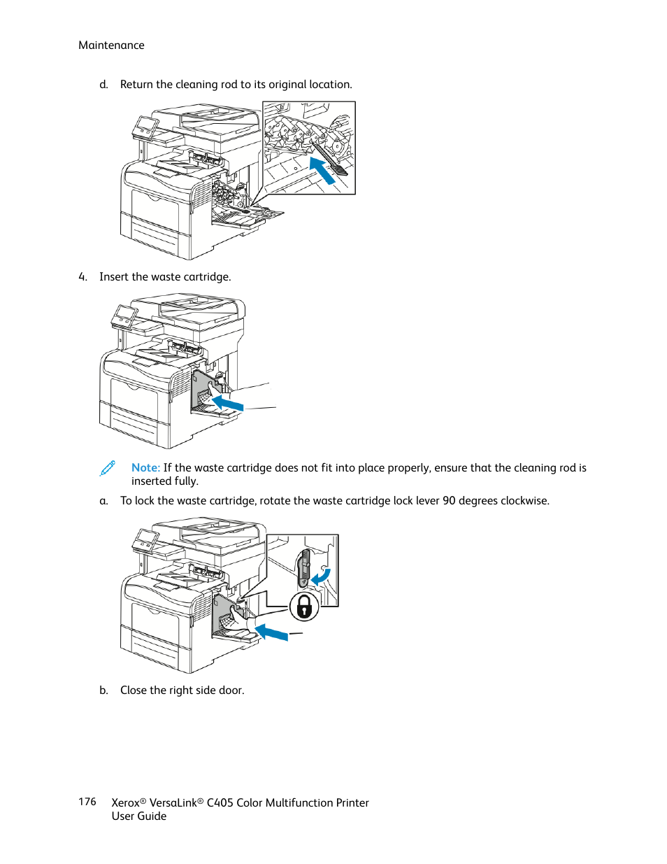 Xerox VersaLink C405/DN All-in-One Color Laser Printer User Manual | Page 176 / 271